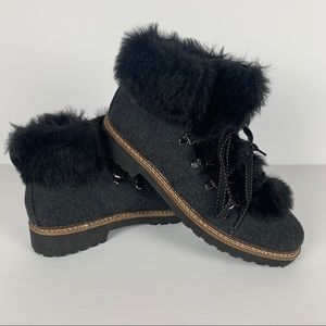 Franco sarto faux fur ankle boots womans 9